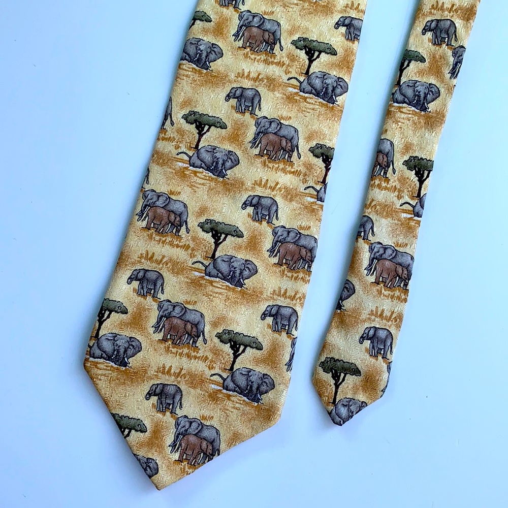 Jimmy V Collection One Elephants Necktie